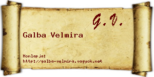 Galba Velmira névjegykártya